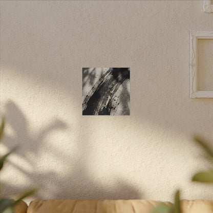 Ink Brushstroke Canvas Art | Spring Dark Japandi Moody Minimal Art
