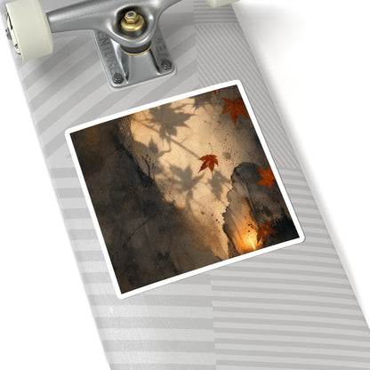 Japandi Shadow Play in Candlelight | Texture Sticker