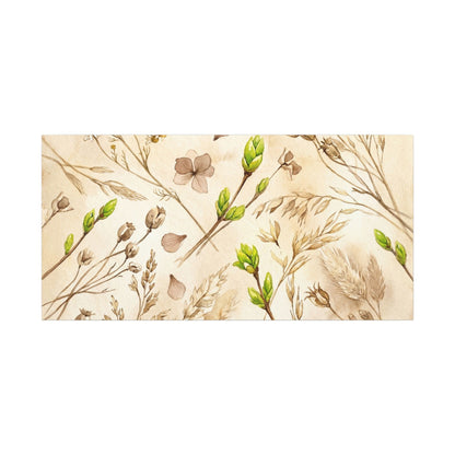 Spring Dried Flowers Watercolor Canvas Art | Earthy Decor