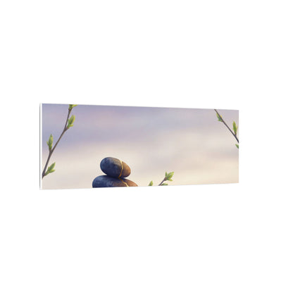 Spring River Stones Gold Vein Canvas Art | Philosophical Decor