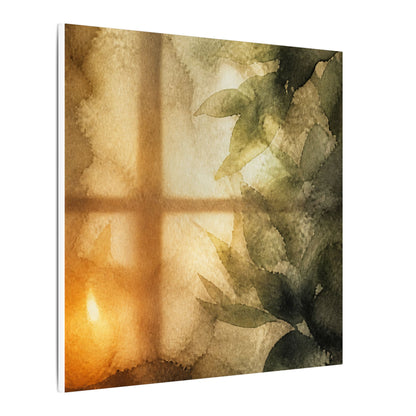 Cozy Shoji Screen Canvas Art - Watercolor Japandi