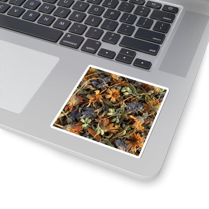 Dried Flowers Spring Sticker | Japandi Cozy Design Art Print