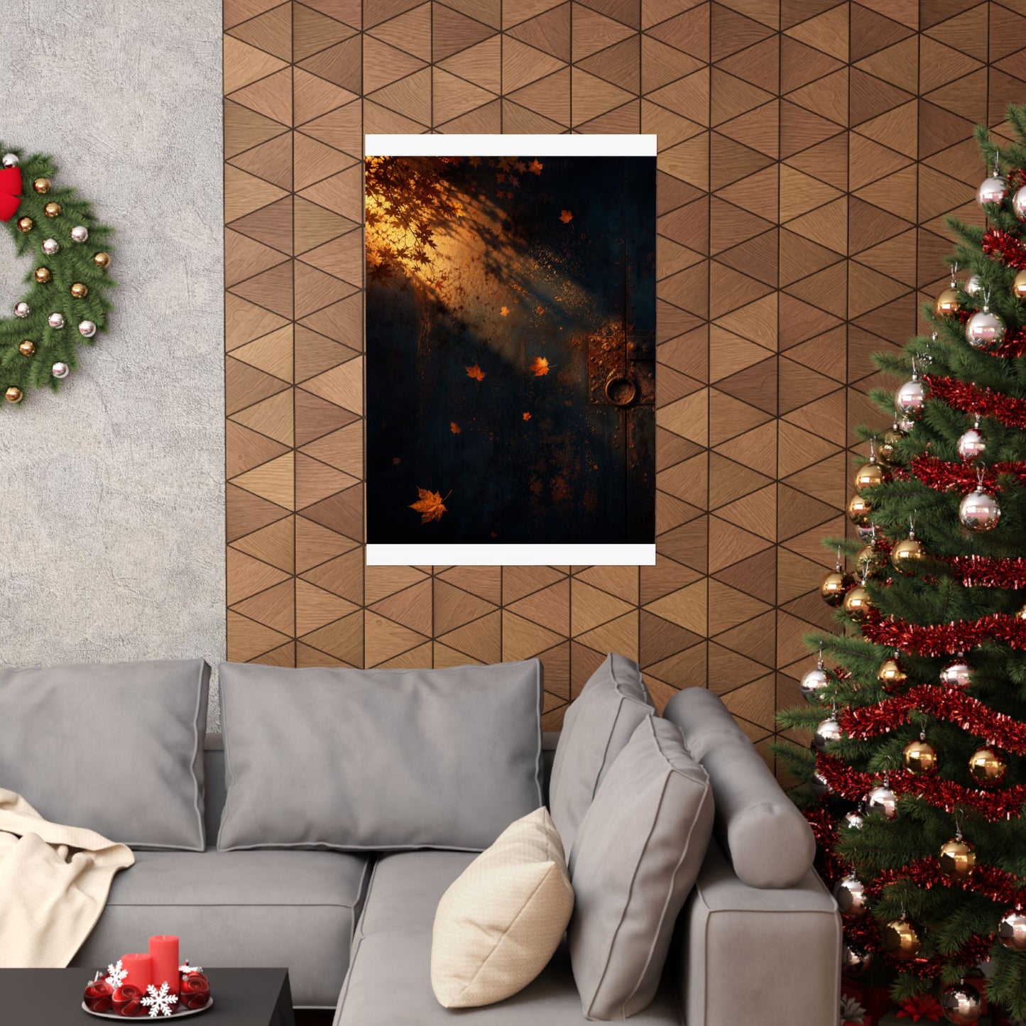 Rust Patina Wall Art Print | Autumn Dark Japandi Shadow Zen Art