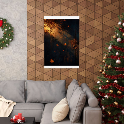 Rust Patina Wall Art Print | Autumn Dark Japandi Shadow Zen Art