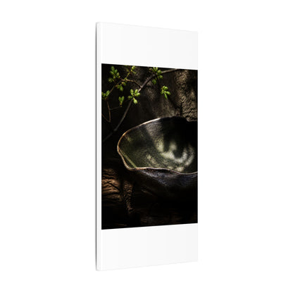 Sophisticated Ceramic Bowl Canvas Art - Dark Texture Dark Japandi