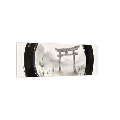Spring Torii Gate Enso Canvas Art | Tranquil Decor