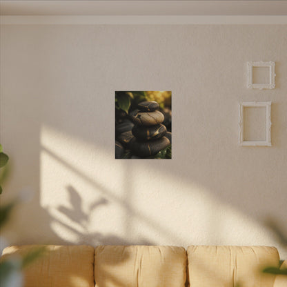 Summer River Stones Broken Beauty Canvas Art | Healing Decor
