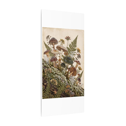 Winter Wild Mushrooms Herbarium Canvas Art | Enchanting Decor