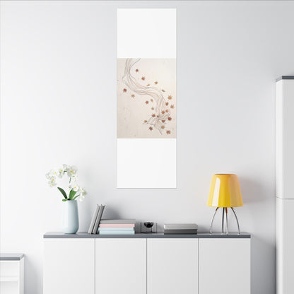 Japandi Silk Drape in Dawn | Minimal Line Canvas Art