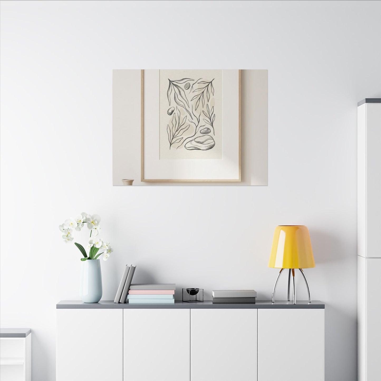 Japandi Charcoal Canvas Art