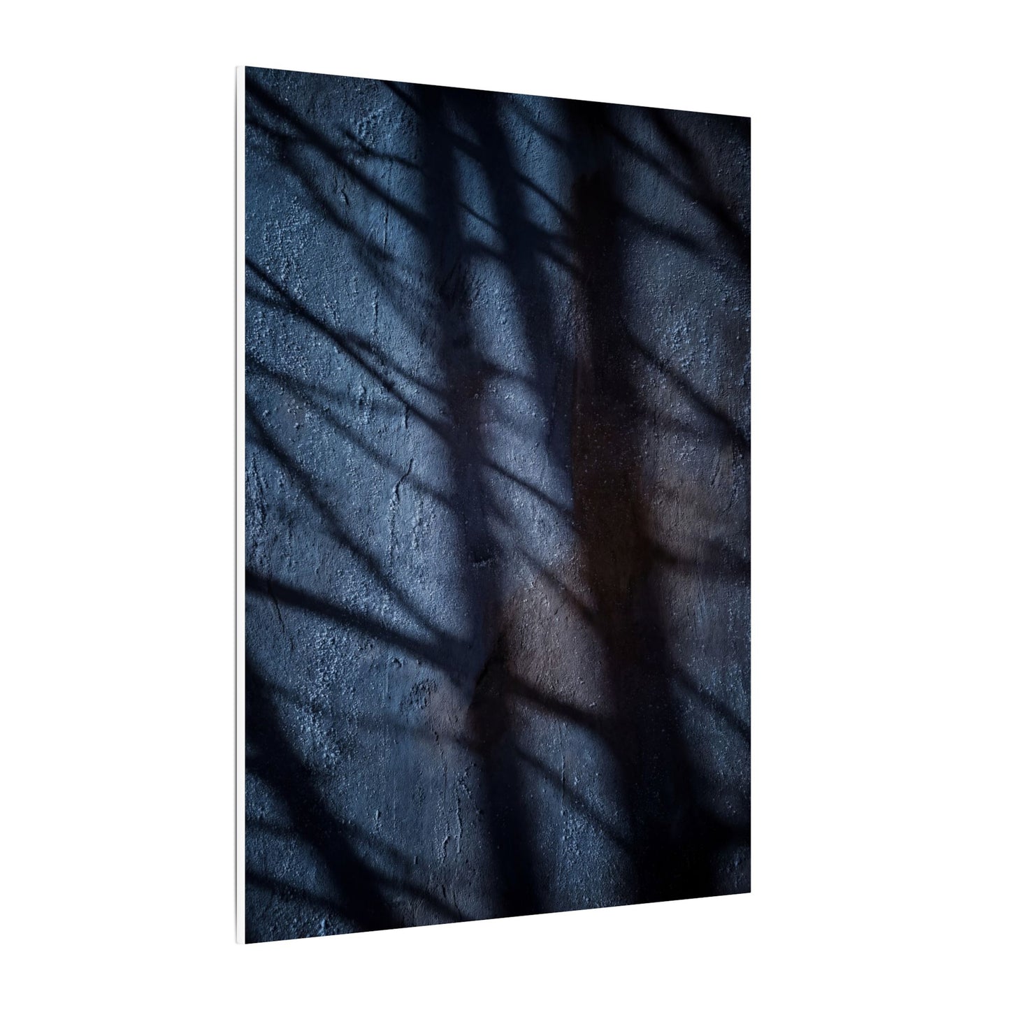 Dark Japandi Shadow Play in Moonlight | Moody Minimal Canvas Art