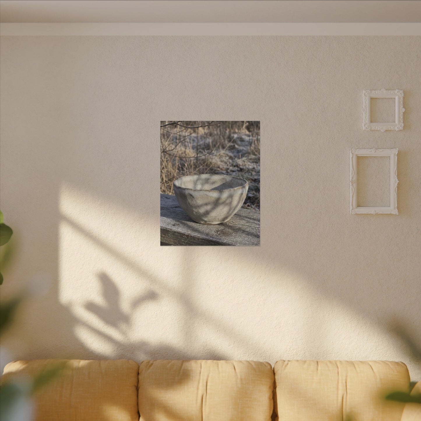 Dappled Ceramic Bowl Canvas Art - Japandi Fukinsei