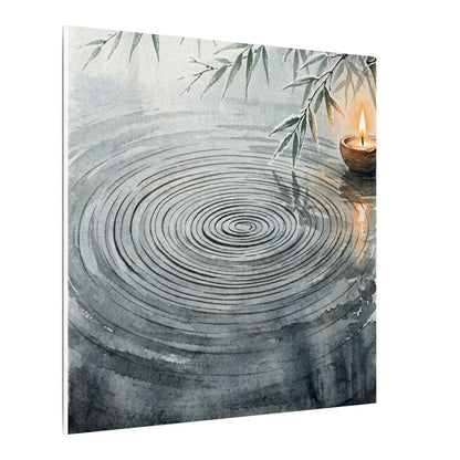 Water Ripple Sumi E Canvas Art | Calm Zen Art