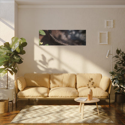 Ceramic Bowl Shadow Zen Canvas Art | Moody Dark Japandi Art
