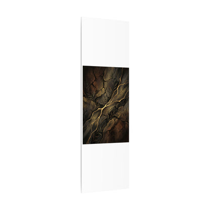 Cracked Earth Charcoal Ink Canvas Art | Bold Dark Japandi Art
