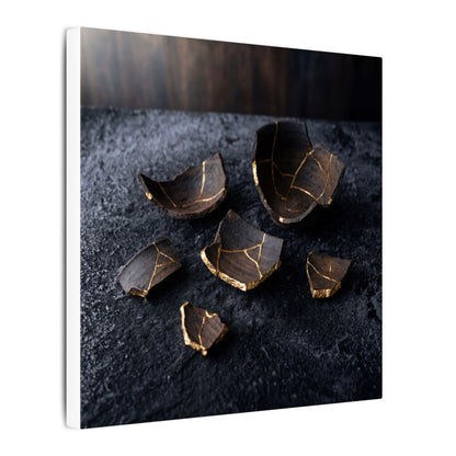 Winter Broken Pottery Shadow Zen Canvas Art | Bold Decor