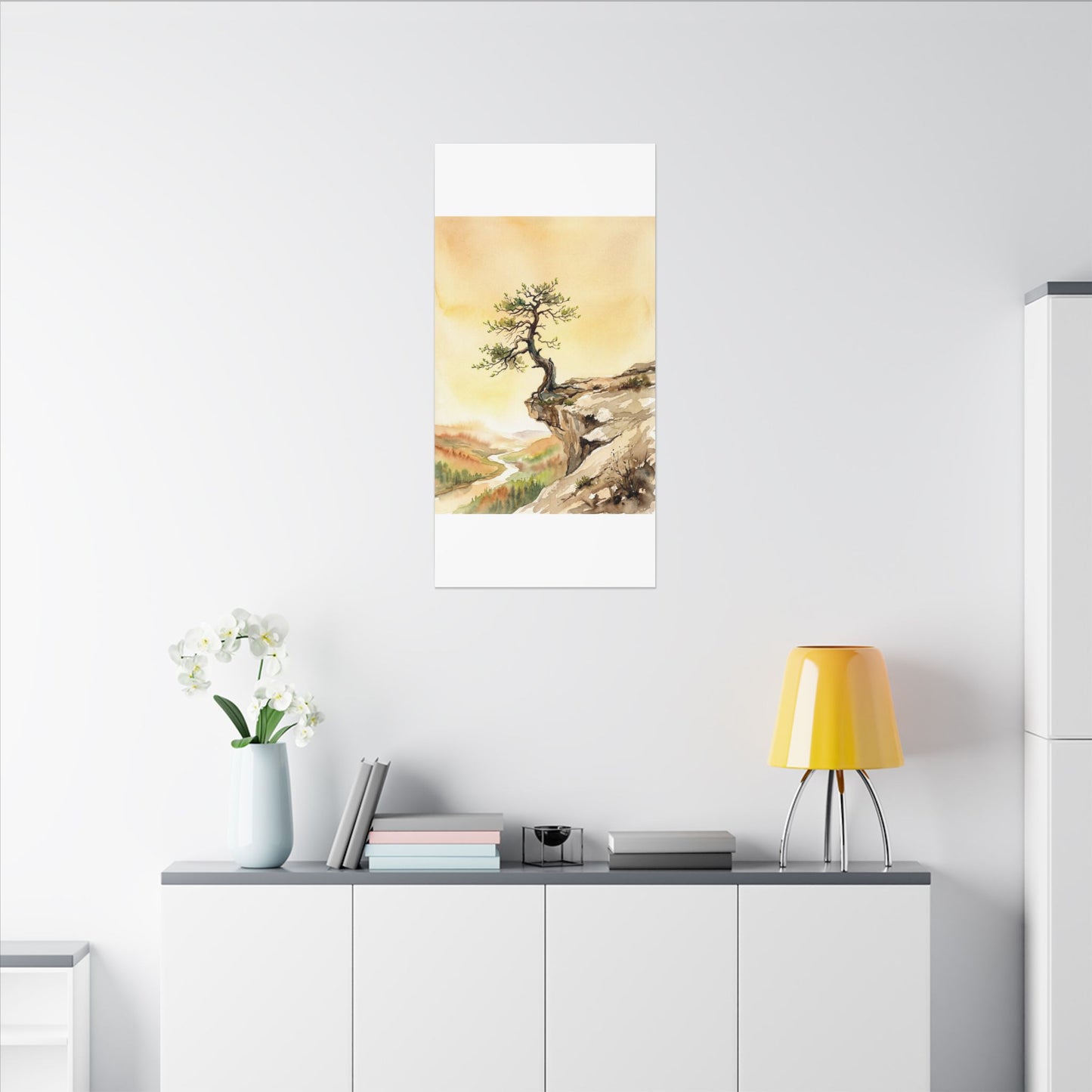 Golden Hour Pine Tree Canvas Art - Japandi Fukinsei