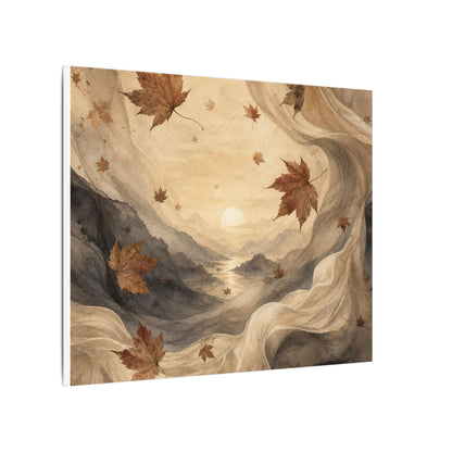 Autumn Silk Drape Watercolor Canvas Art | Earthy Decor
