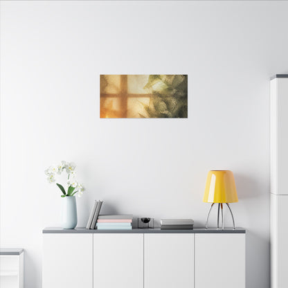 Cozy Shoji Screen Canvas Art - Watercolor Japandi