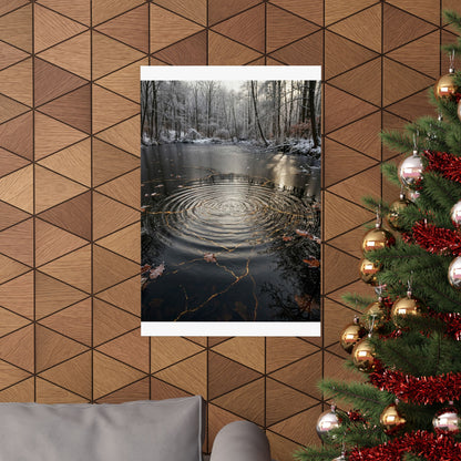 Water Ripple Wall Art Print | Winter Kintsugi Broken Beauty Art