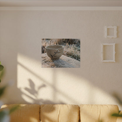 Golden Hour Ceramic Bowl Canvas Art - Japandi Ma