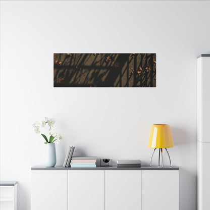 Shadow Play Canvas Art | Autumn Dark Japandi Moody Minimal Art