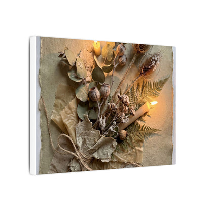 Dried Flowers Texture Canvas Art | Warm Japandi Art