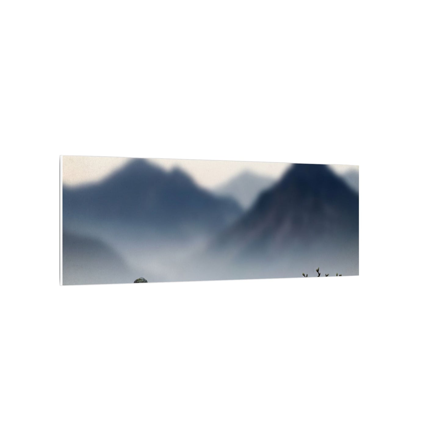 Mountain Mist Karesansui Canvas Art | Contemplative Zen Art