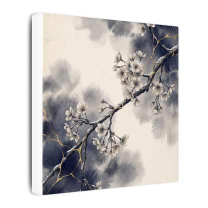 Ma Cherry Blossom Canvas Art - Kintsugi Gold Vein