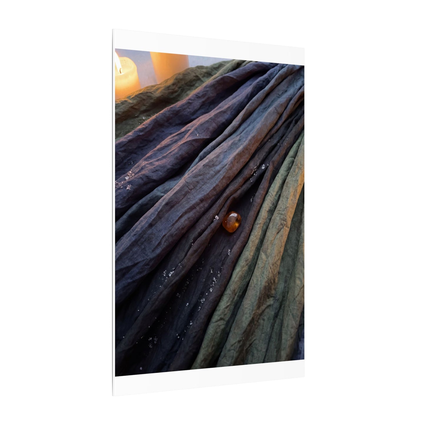 Silk Drape Shadow Zen Canvas Art | Moody Dark Japandi Art