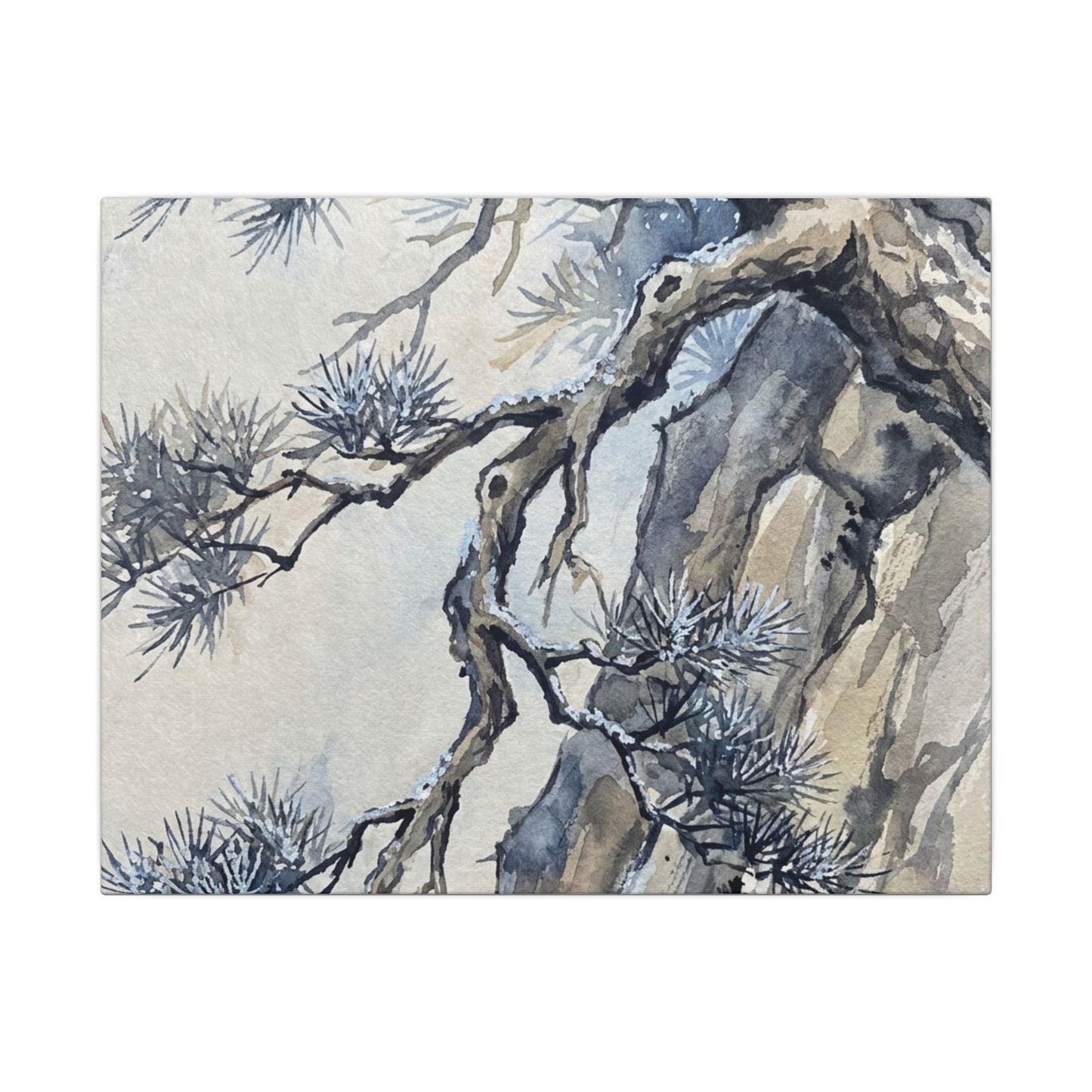Moonlight Pine Tree Canvas Art - Japandi Seijaku