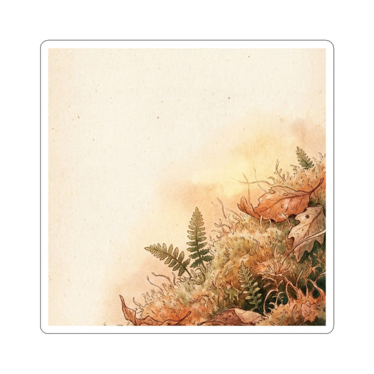 Golden Hour Moss Close Up Sticker - Cottagecore Mono No Aware Art Print