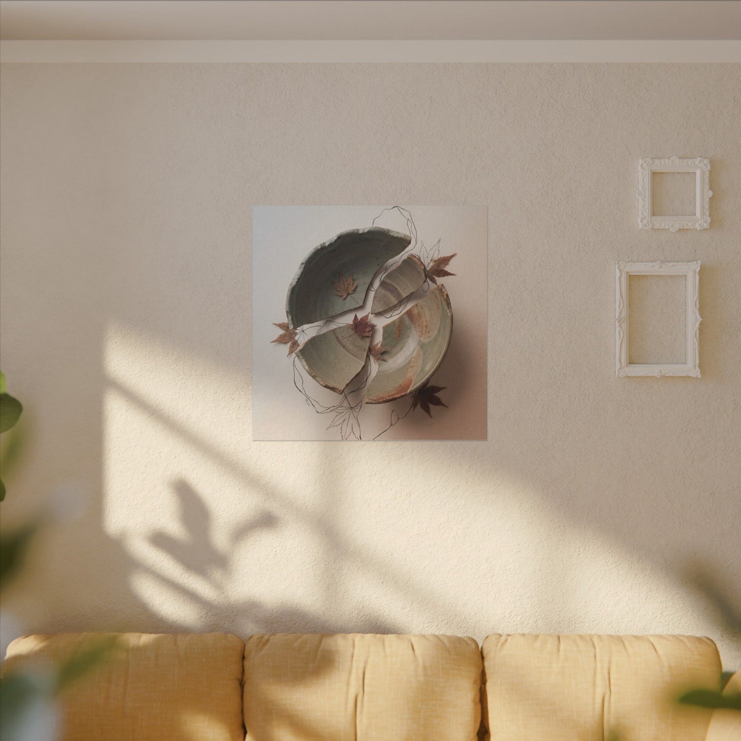 Dawn Ceramic Bowl Canvas Art - Japandi Fukinsei