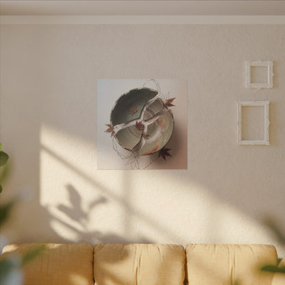 Dawn Ceramic Bowl Canvas Art - Japandi Fukinsei