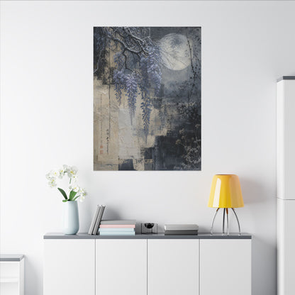 Winter Wisteria Texture Canvas Art | Elegant Decor