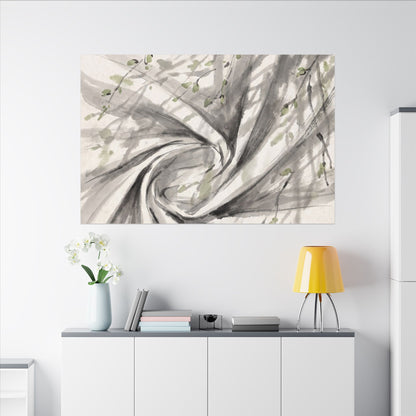 Silk Drape Spring Canvas Art | Zen Contemplative Design