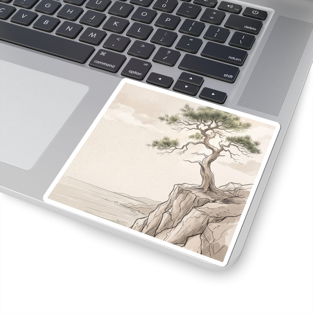 Pine Tree Summer Sticker | Japandi Elegant Design