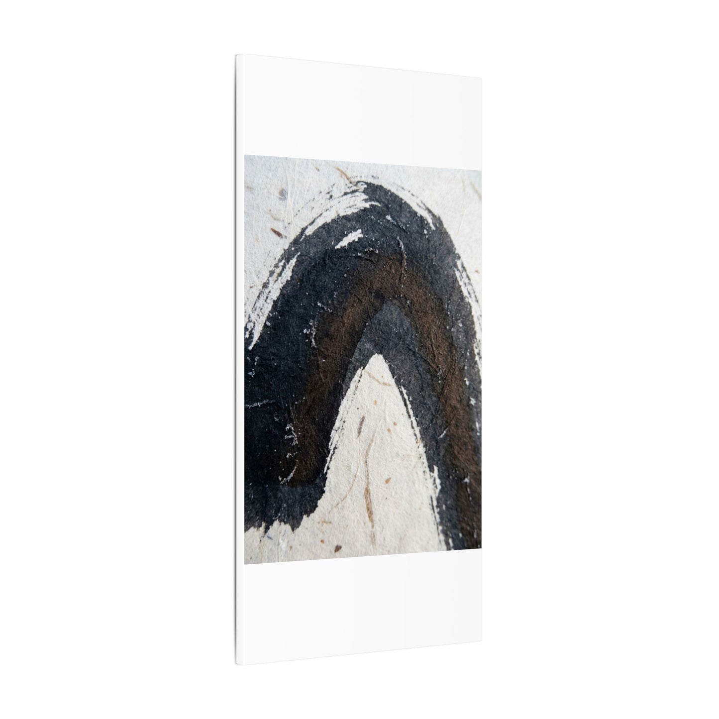 Moody Ink Brushstroke Canvas Art - Moody Minimal Dark Japandi