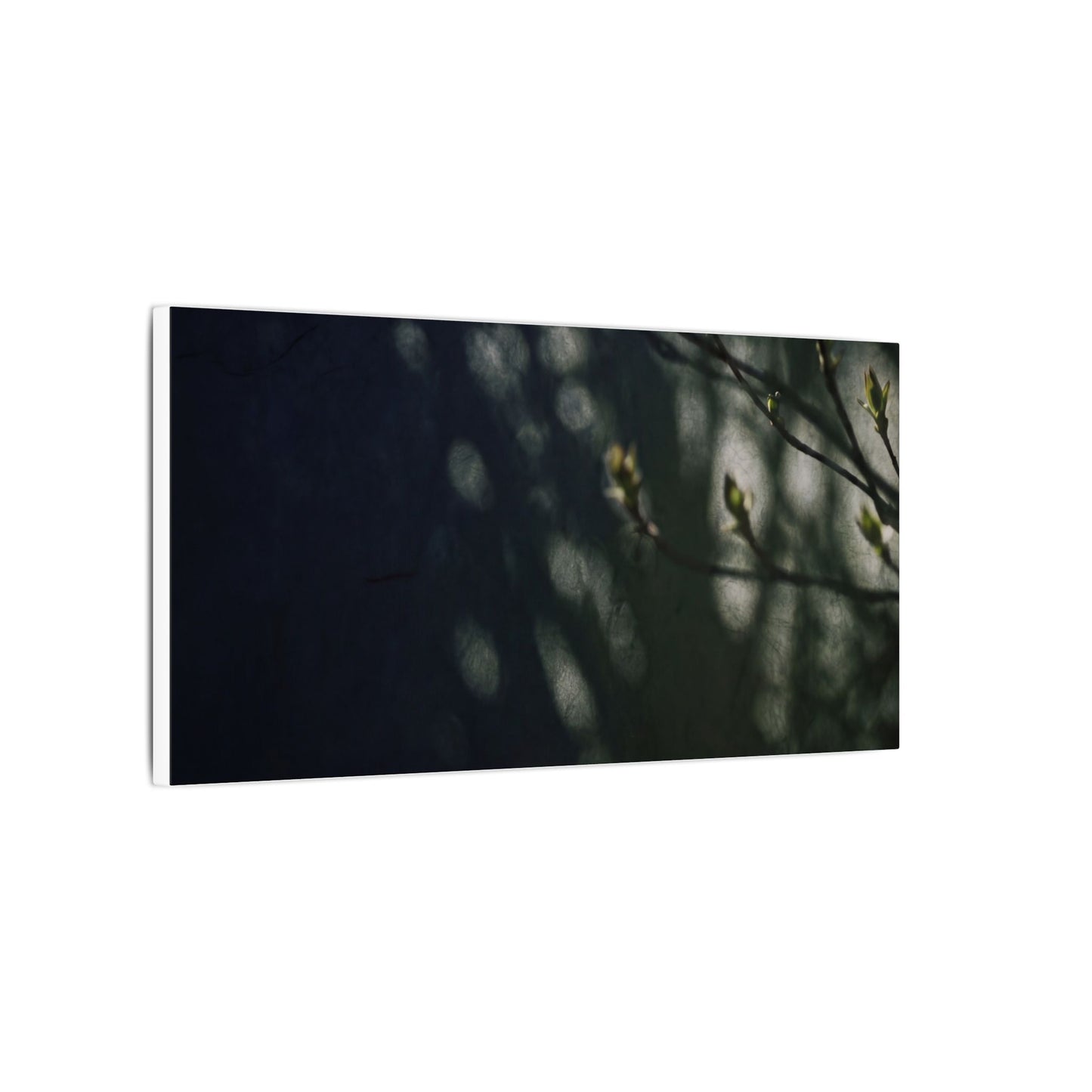 Dark Japandi Shoji Screen in Dappled | Moody Minimal Canvas Art