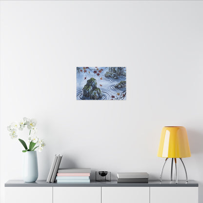 Rock Garden Autumn Canvas Art | Zen Tranquil Design