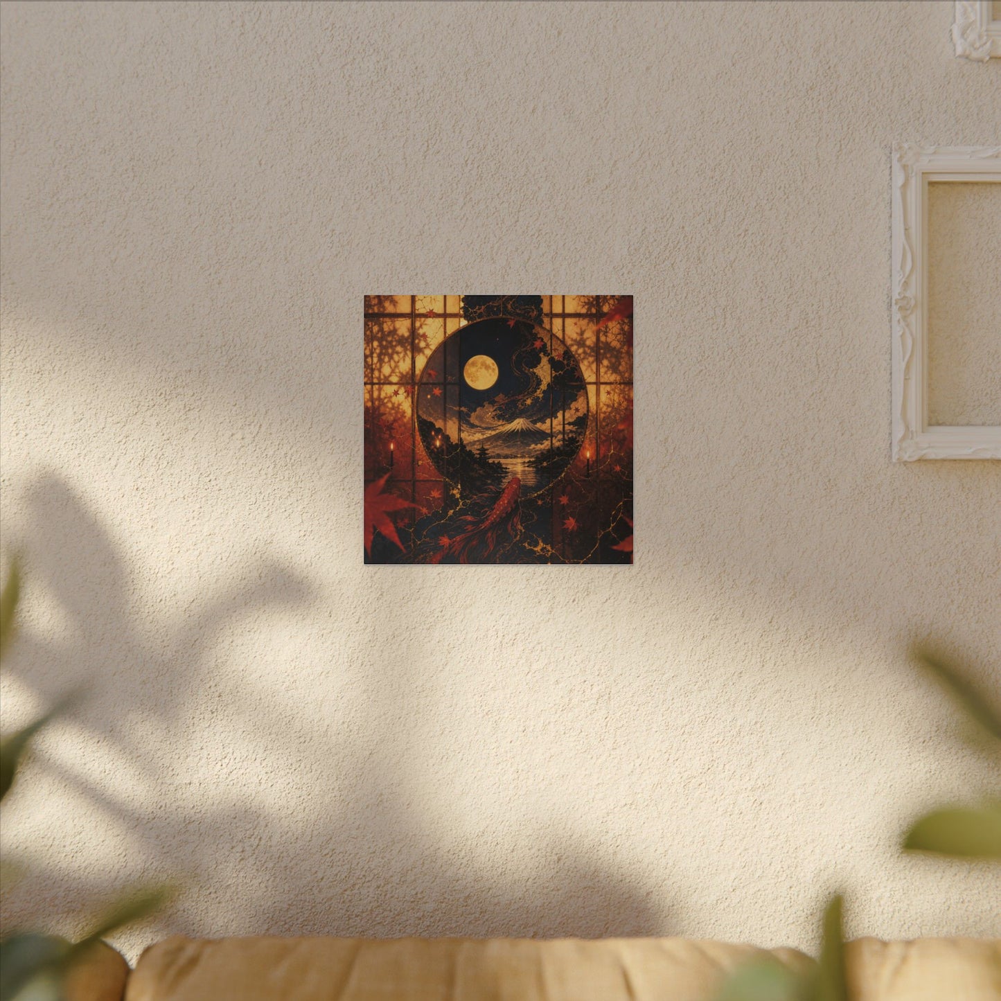 Beautiful Shoji Screen Canvas Art - Gold Vein Kintsugi