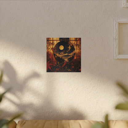 Beautiful Shoji Screen Canvas Art - Gold Vein Kintsugi