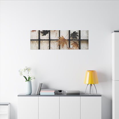 Japandi Shoji Screen in Overcast | Texture Canvas Art