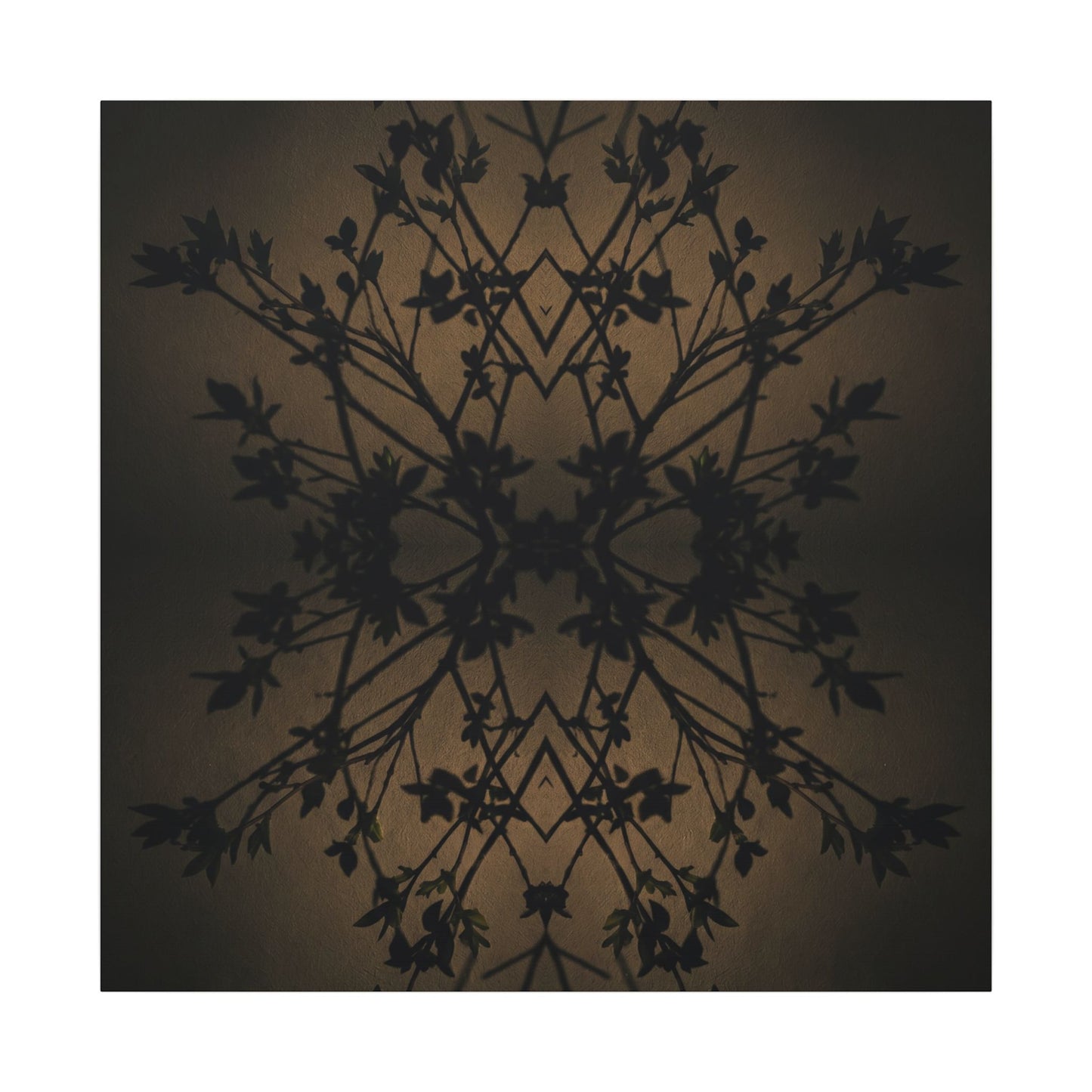 Golden Hour Shadow Play Canvas Art - Dark Japandi Seijaku