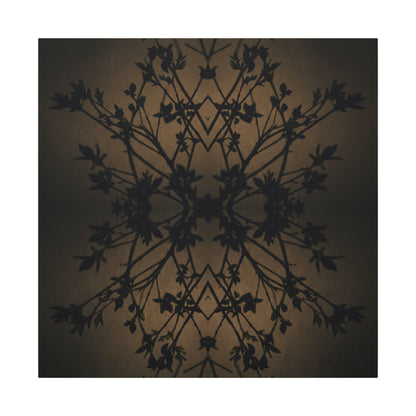 Golden Hour Shadow Play Canvas Art - Dark Japandi Seijaku