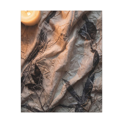 Candlelight Silk Drape Canvas Art - Japandi Mono No Aware
