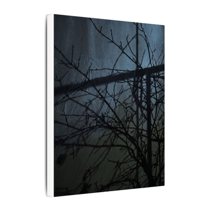 Moonlight Shadow Play Canvas Art - Dark Japandi Shibui