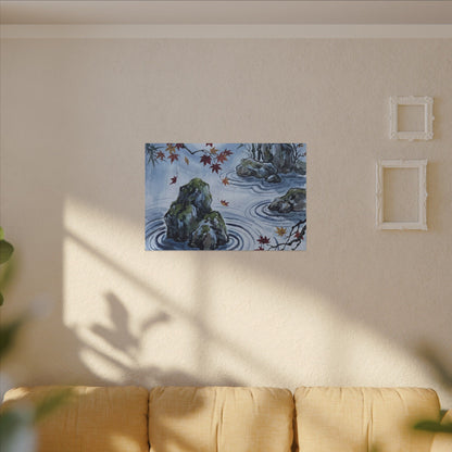 Rock Garden Autumn Canvas Art | Zen Tranquil Design
