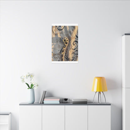 Fern Unfurling Canvas Art | Winter Japandi Japanese Pattern Art