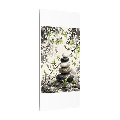 Spring River Stones Japanese Pattern Canvas Art | Elegant Decor